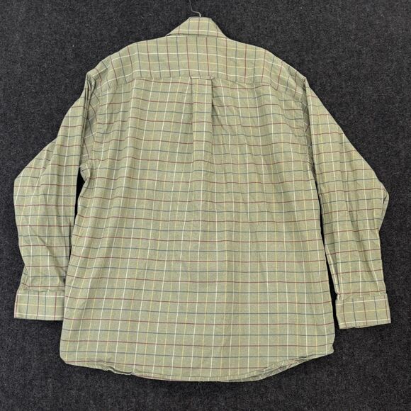 Orvis Shirt Men's Extra Large Green Plaid Button Down Pocket Cotton Outdoor - Picture 3 of 8